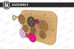 Wooden Gear Puzzle Laser Cut | Montessori Toy | Kids Laser Product Image 3