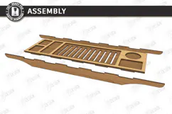 Bath Caddy Tray Laser Cut | Bathtub Tray | Bath Caddy Bridge Product Image 3