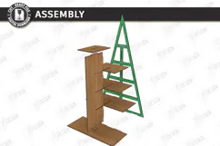 Christmas Tree Shelf Laser Cut | 3D Christmas Tiered Tray Product Image 3