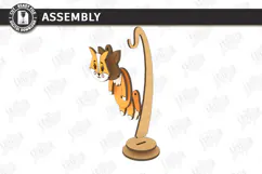 Wiggly Animal Laser Cut | Swinging Animal Figurine | Fox SVG Product Image 3
