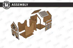 3D Christmas Gingerbread House Laser Cut | Christmas House Product Image 4