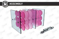 Acrylic Gradient Vase Laser Cut | Modern Acrylic Flower Vase Product Image 4