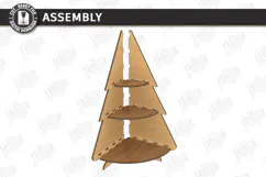 Christmas Tree Shelf Laser Cut | Christmas Tiered Tray | CNC Product Image 4
