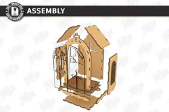 3D Layered Wooden Prayer Shrine Laser Cut | Display Stand Product Image 3