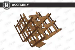 Wine Shelf Stand Laser Cut | Wine Bottle Holder | Wine Rack Product Image 3