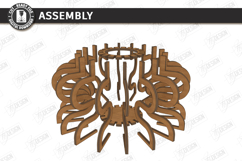 Wooden Wildflowers Vase Stand Laser Cut | 3D Layered Vase Product Image 3