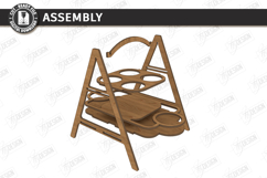 Outdoor Beer Picnic Table Laser Cut | Portable Drinks Holder Product Image 8