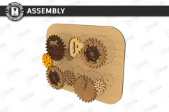 Wooden Gear Puzzle Laser Cut | Montessori Toy | Kids Laser Product Image 2