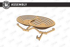 Layered Contour Bowl Laser Cut | 3D Fruit Basket | Kitchen Product Image 3