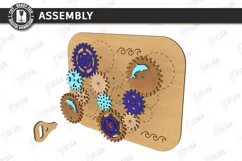 Wooden Gear Puzzle Laser Cut | Montessori Toy | Kids Laser Product Image 2