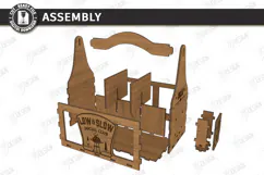 Wooden Beer Bottle Caddy Laser Cut | Father’s Day gift Idea Product Image 4