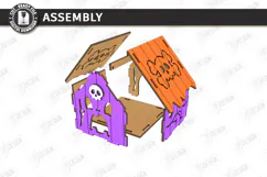 Halloween Haunted House Lantern Laser Cut | Candle Holder Product Image 4