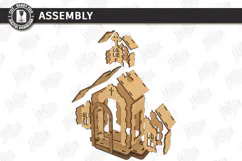 3D Layered Wooden Prayer Shrine Laser Cut | Display Stand Product Image 3