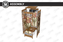 Stained Glass Floor Lamp Laser Cut | 3D Night Light | CNC Product Image 3