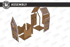 3D Christmas Gingerbread House Laser Cut | Christmas House Product Image 4