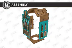 Christmas Village Nightlight Laser Cut | 3D House Lantern Product Image 4