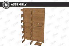 Wine Shelf Stand Laser Cut | Wine Bottle Holder | Wall Rack Product Image 3