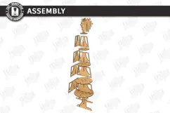 Christmas Tree Shelf Laser Cut | Christmas Tiered Tray | CNC Product Image 4