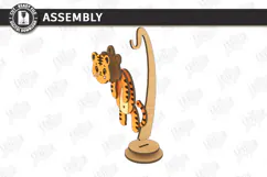 Wiggly Animal Laser Cut | Swinging Animal Figurine | Tiger Product Image 3