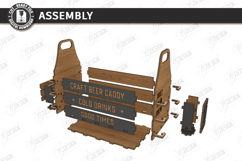 Wooden Beer Bottle Caddy Laser Cut | Father’s Day gift Idea Product Image 4