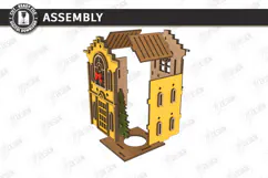 Christmas Village Nightlight Laser Cut | 3D House Lantern Product Image 4