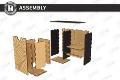 Wooden Toilet Paper Holder Laser Cut | Wall Storage | Home Product Image 3