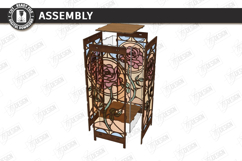 Stained Glass Floor Lamp Laser Cut Bundle | 3D Wood Lantern Product Image 30