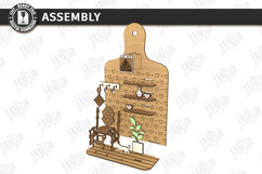 Cutting Board Miniature Room Box Laser Cut | 3D Kitchen SVG Product Image 4