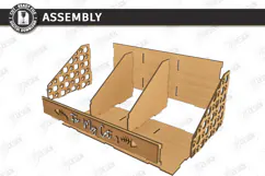 Pet Treat Organizer Laser Cut | Wooden Dog Cat Treat Station Product Image 3