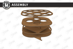 Outdoor Beer Tiered Tray Laser Cut | Portable Drinks Holder Product Image 3