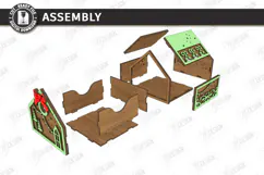 3D Christmas Gingerbread House Laser Cut | Christmas House Product Image 4