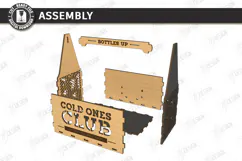 Wooden Beer Bottle Caddy Laser Cut | Father’s Day gift Idea Product Image 4