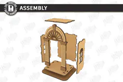 3D Layered Wooden Prayer Shrine Laser Cut | Display Stand Product Image 3