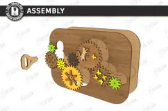 Wooden Gear Puzzle Laser Cut | Montessori Toy | Kids Laser Product Image 2