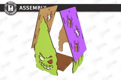 Halloween Haunted House Lantern Laser Cut | Candle Holder Product Image 4