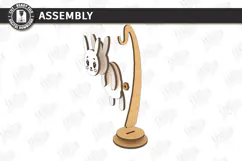 Wiggly Animal Laser Cut | Swinging Animal Figurine | Bunny Product Image 3
