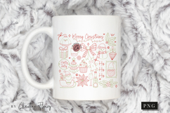 Doodle Merry Christmas Coquette PNG Product Image 2