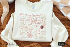 Doodle Merry Christmas Coquette PNG Product Image 3