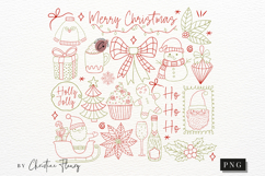 Doodle Merry Christmas Coquette PNG Product Image 4