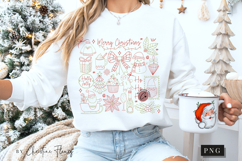 Doodle Merry Christmas Coquette PNG Product Image 5