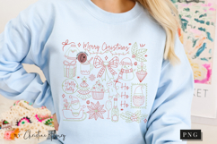 Doodle Merry Christmas Coquette PNG Product Image 7