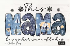 Christmas Mama Snowflakes PNG | Christmas PNG Product Image 4
