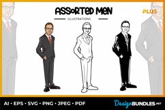 Assorted Men Illustrations Product Image 1