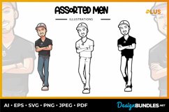 Assorted Men Illustrations Product Image 1
