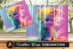 Rainbow Kitten Furry Art Tumbler Png Product Image 1