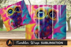 Colorful Owl With Big Eyes Tumbler Png Product Image 1