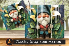 Gnome With Calla Lilies Tumbler Png Product Image 1