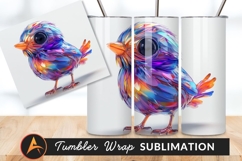 Iridescent Bird Digital Art Tumbler Png Product Image 1