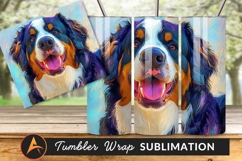 Bernese Mountain Dog Smiling Colorful Artistic Style Product Image 1