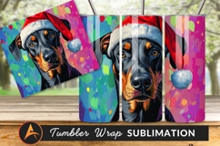Dog In Santa Hat Tumbler Png Image Product Image 1